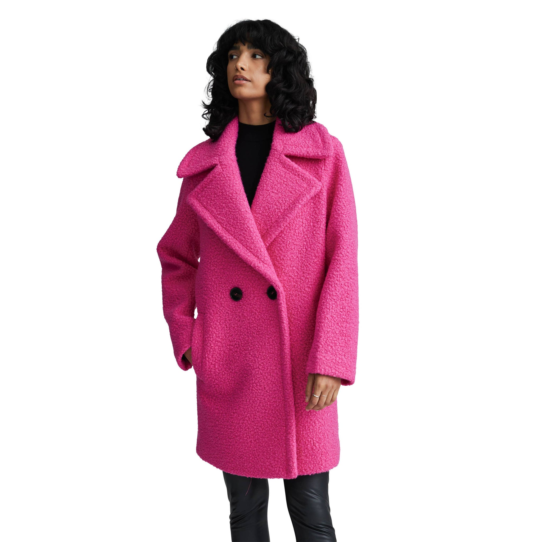 Y5052NVL - FLAT BOUCLE DB OVER COAT
: Fuchsia