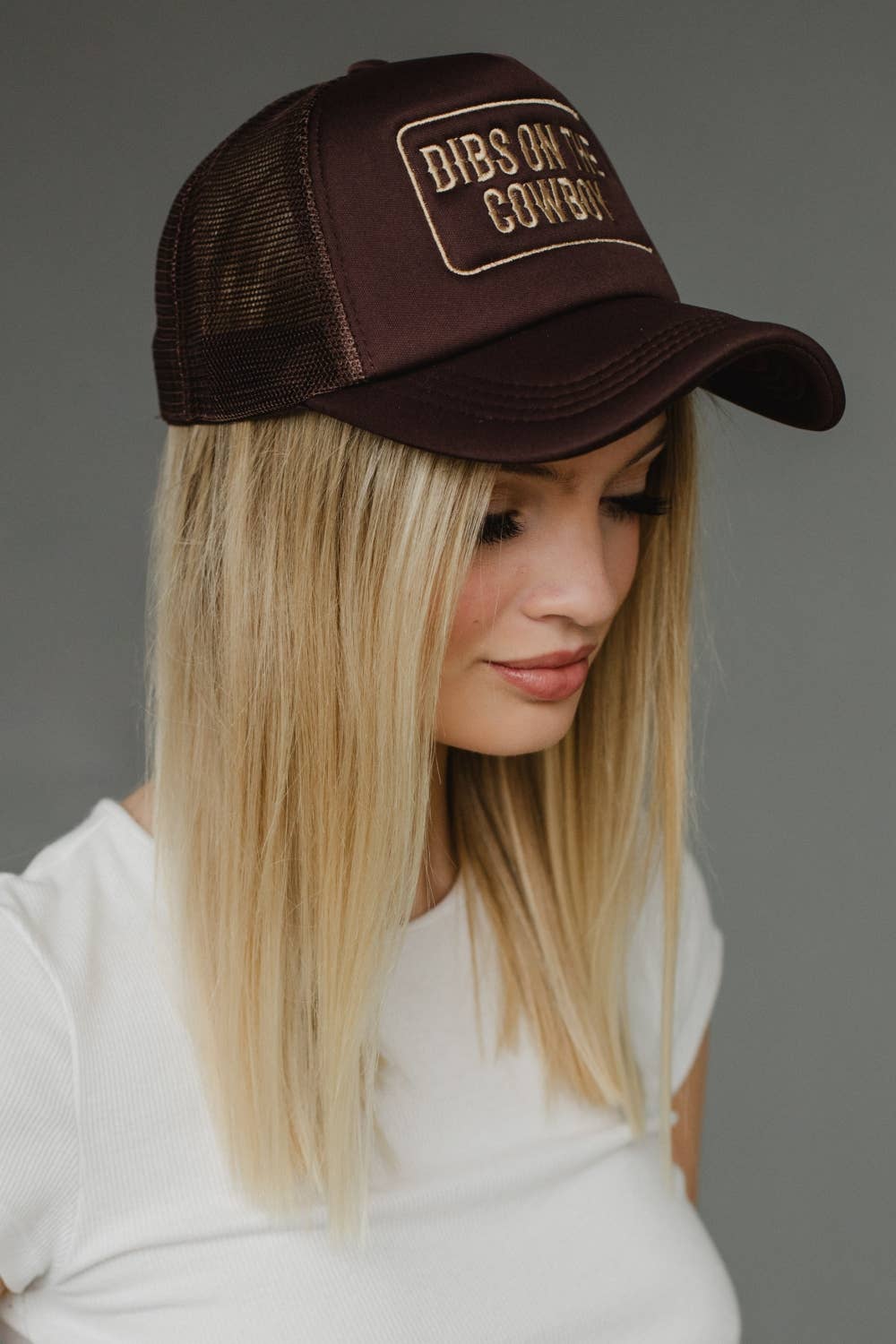 Brown Dibs On The Cowboy Trucker Hat
