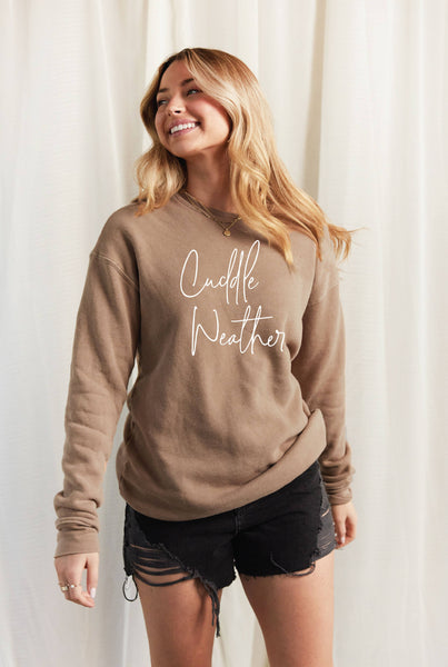 CUDDLE WEATHER Mineral Graphic Sweatshirt: BEACH SAND