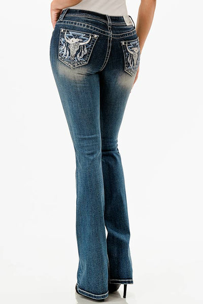 Steer Head Mid-Rise Boot Cut 34" | EB-S749: