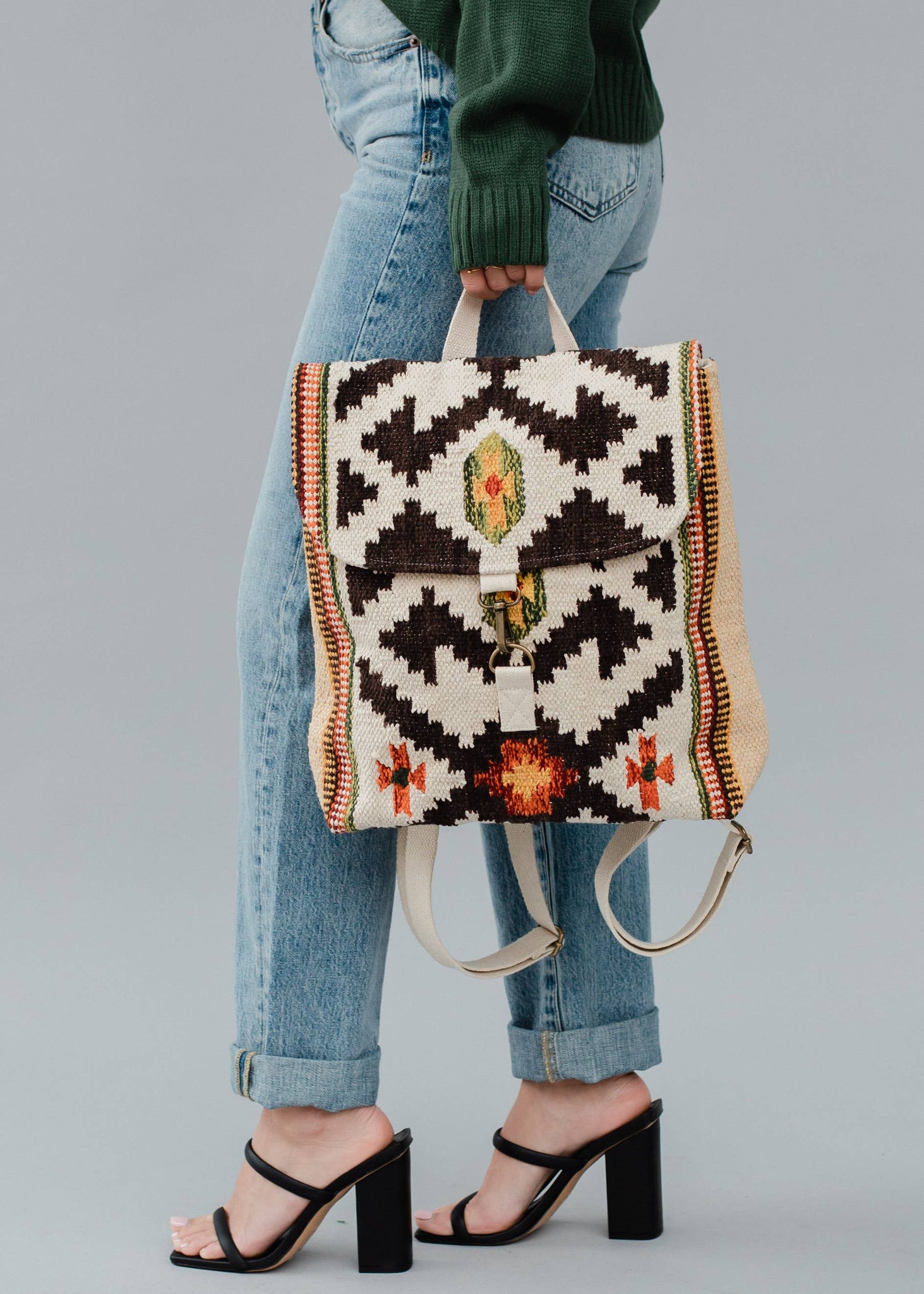 Tan & Brown Aztec Backpack