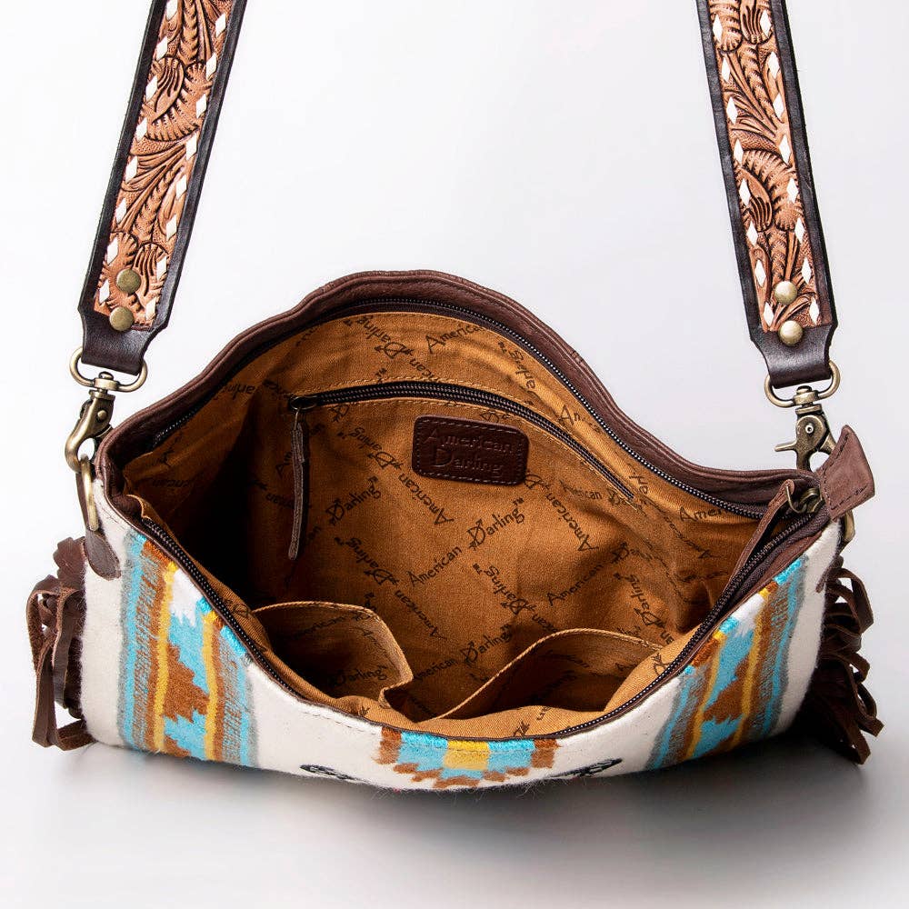 LC-ADBGA263 Messenger Genuine Western Leather Women Bag: ADBGA263B