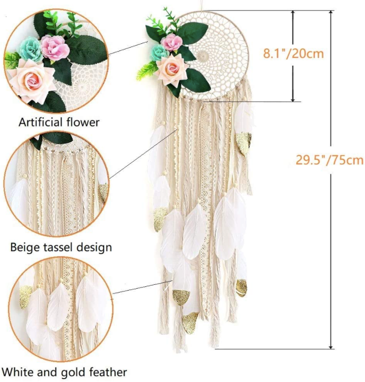 Flowers Dream Catcher Hoop: Style C