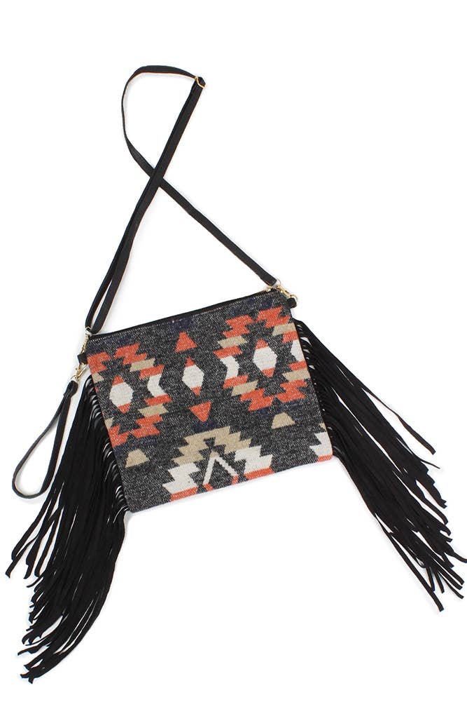 Western Crossbody Bag with Tassel