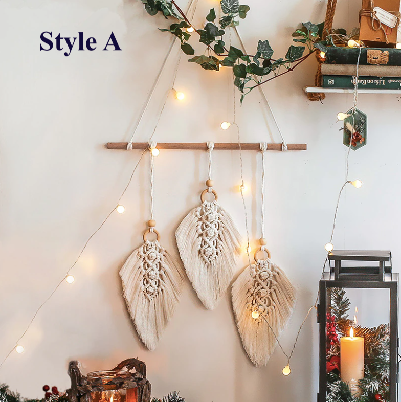 Leaf Macrame Wall Hanging: Style C