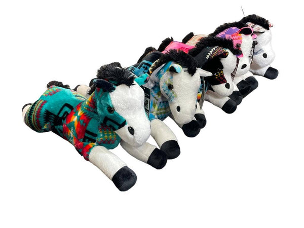 Plush Stuffed Large Lying Horse - Assorted Colors