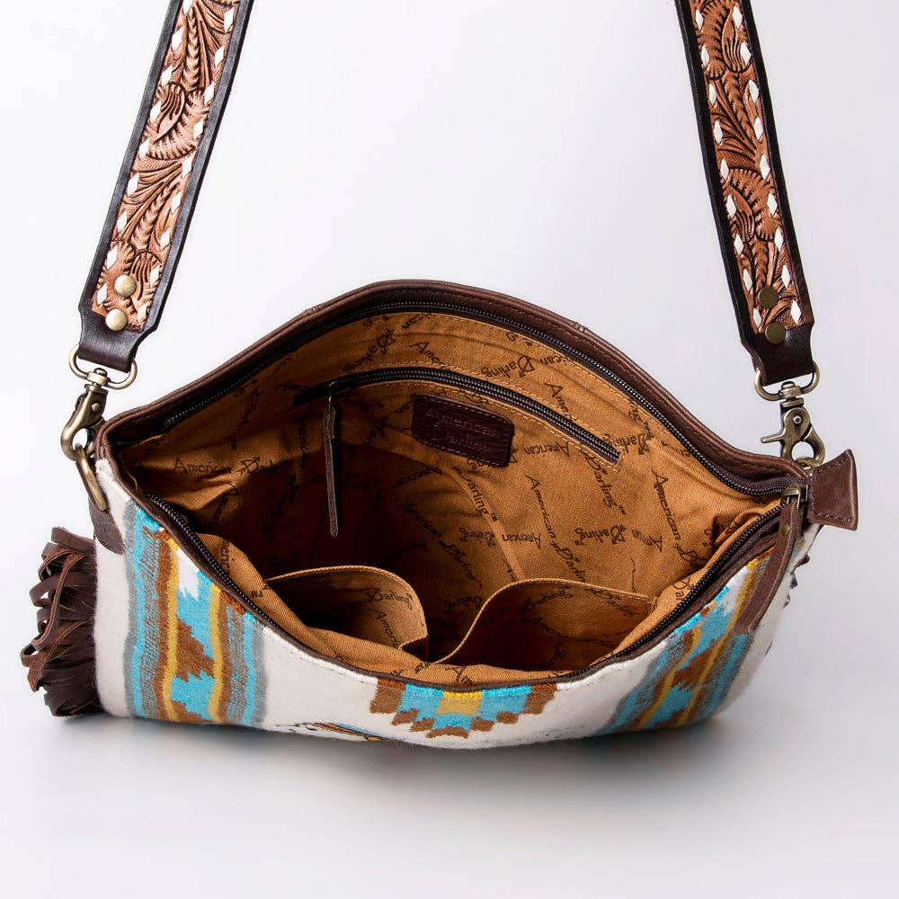 LC-ADBGA263 Messenger Genuine Western Leather Women Bag: ADBGA263B