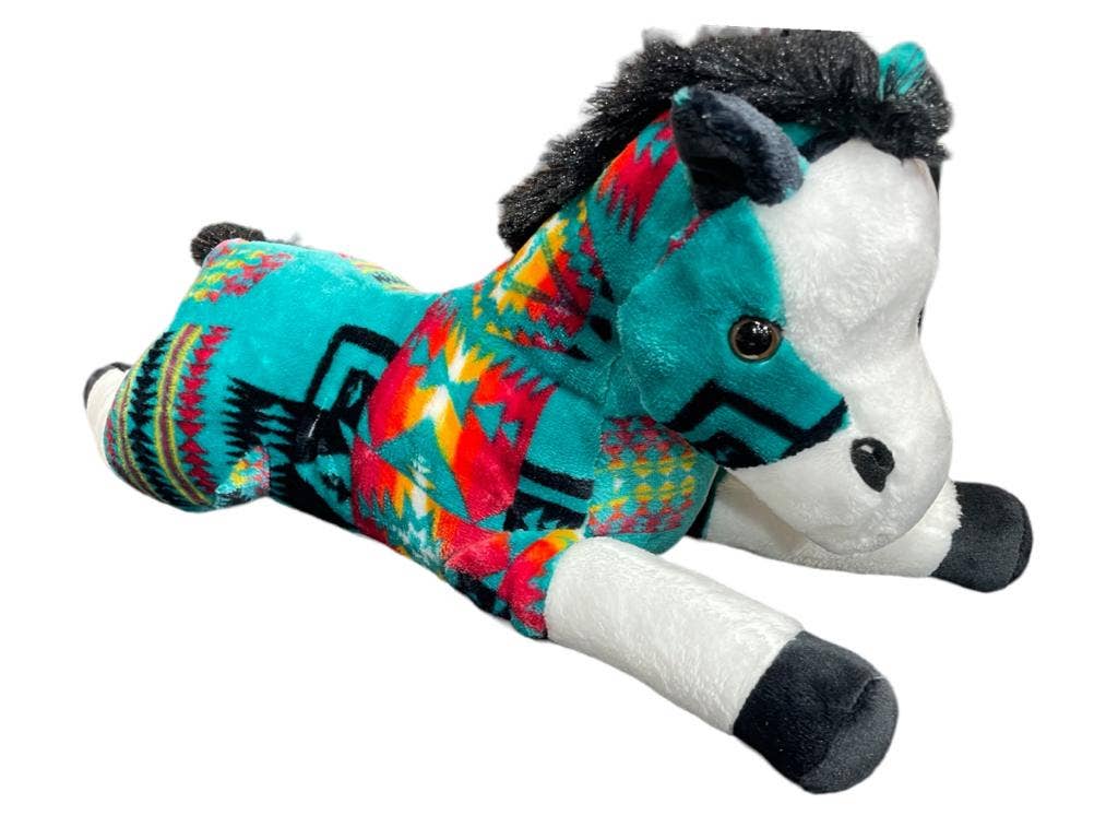 Plush Stuffed Large Lying Horse - Assorted Colors