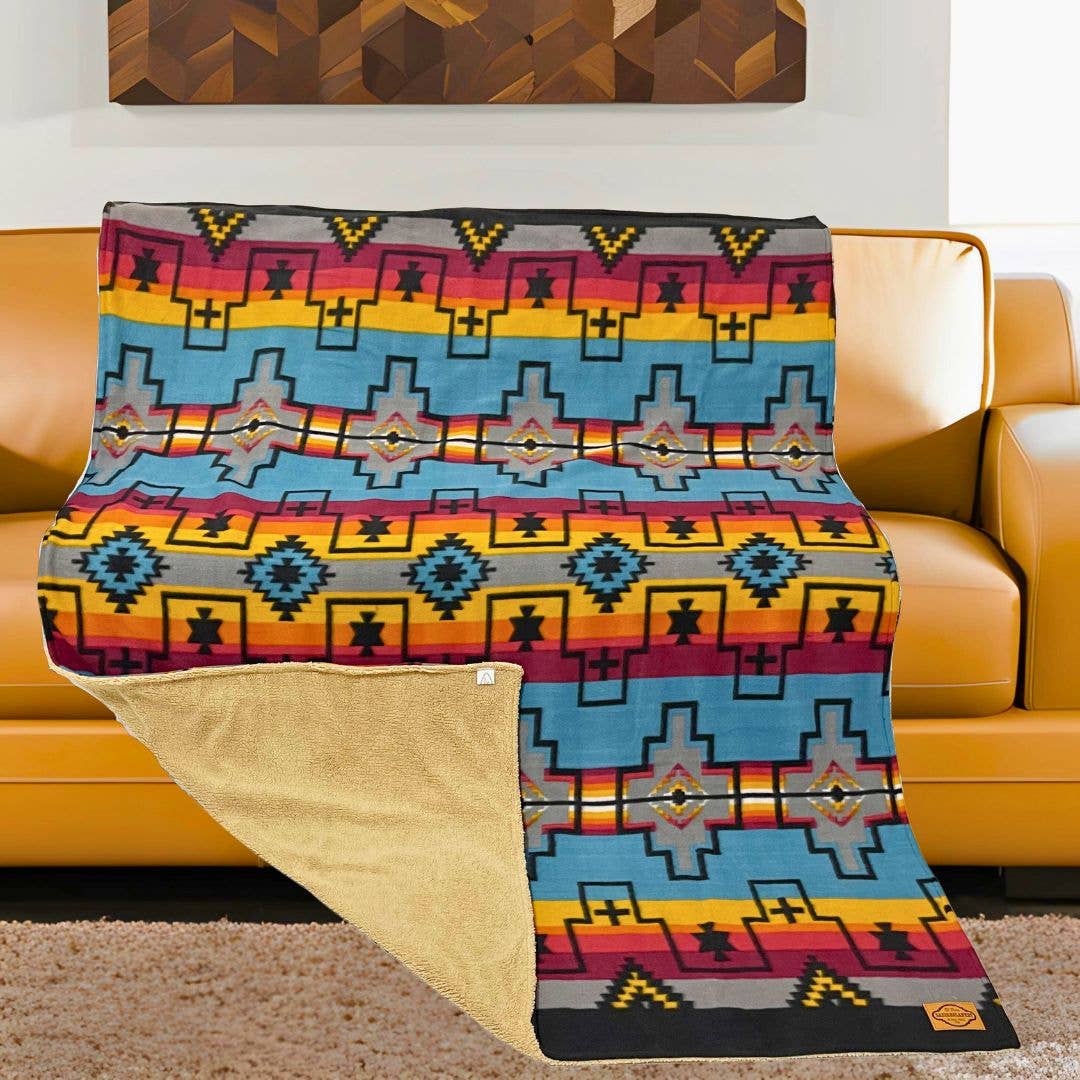 Sherpa-Lined Lodge Blankets, Design #1