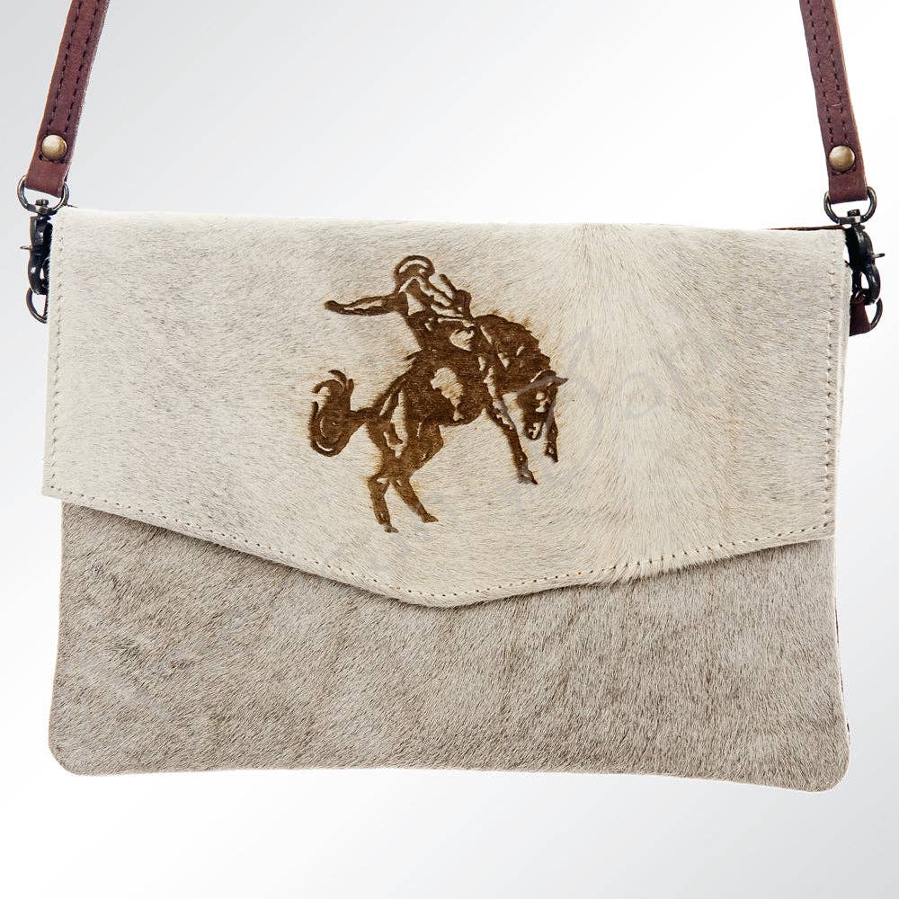 ADBGS178 Envelope Hair-On Genuine Western Leather Women Bag Sally: ADBGS178G