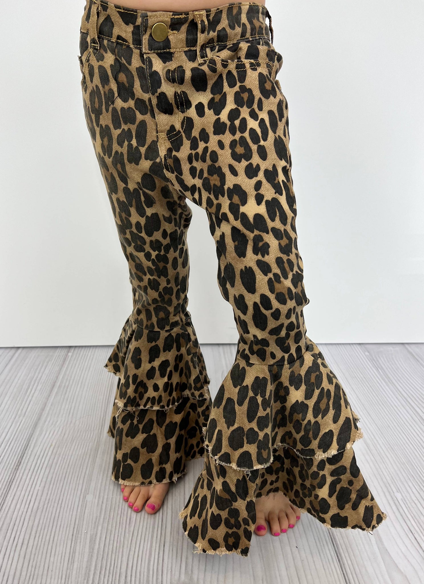 Cheetah Denim Flares: KIDS