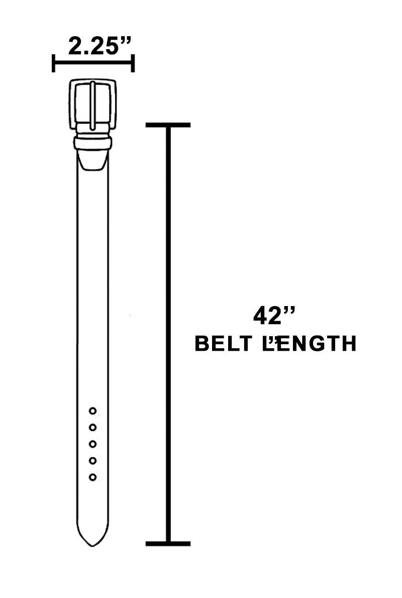 Embossed Oval Disc Link Faux Leather Belt: KA