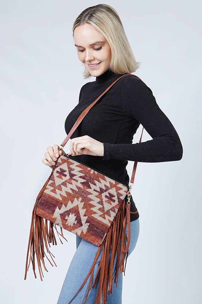 Western Crossbody Bag with Tassel