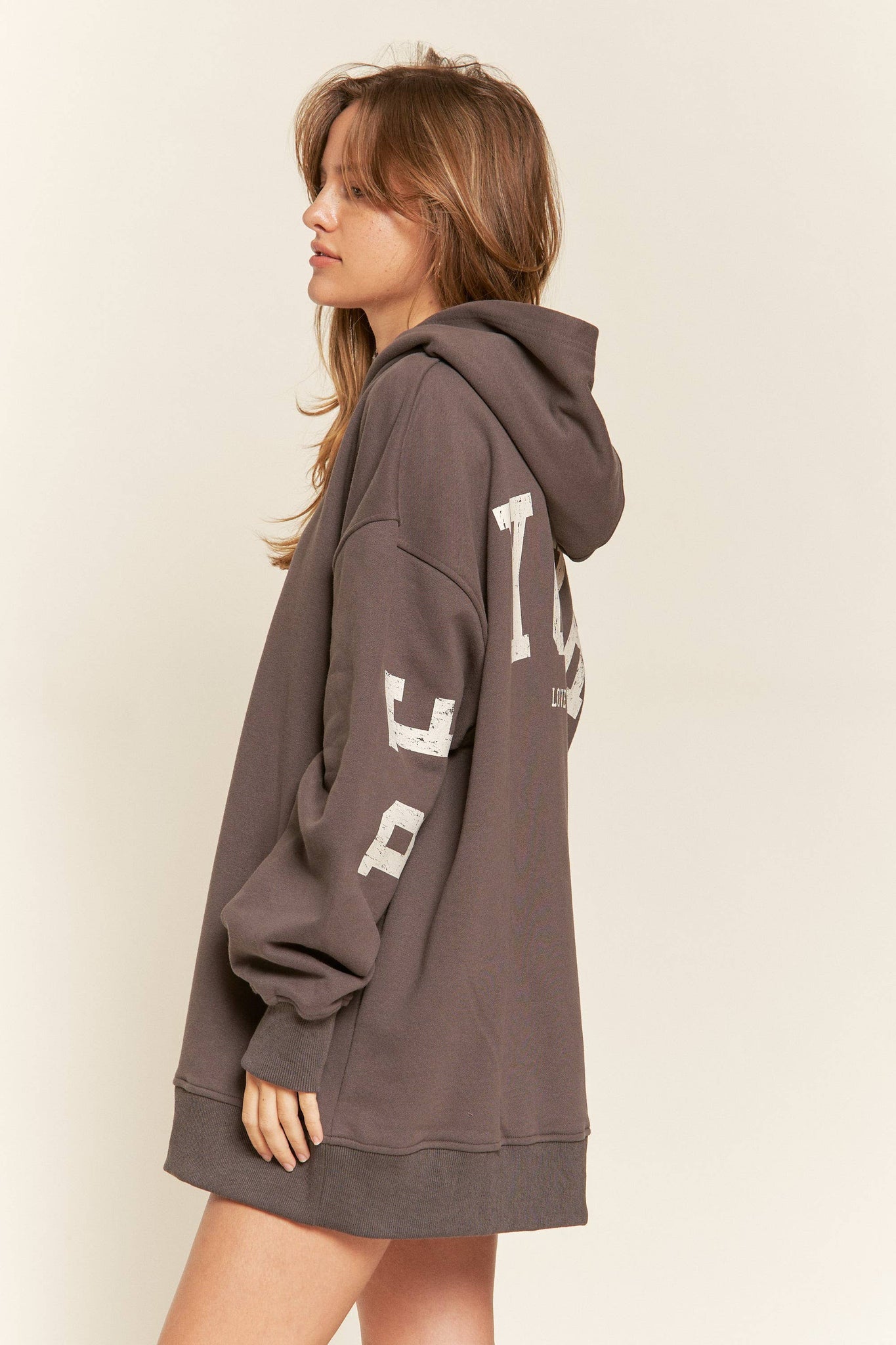 BE YOURSELF HOODIE SWEATER - JJT6145: ASH BLACK
