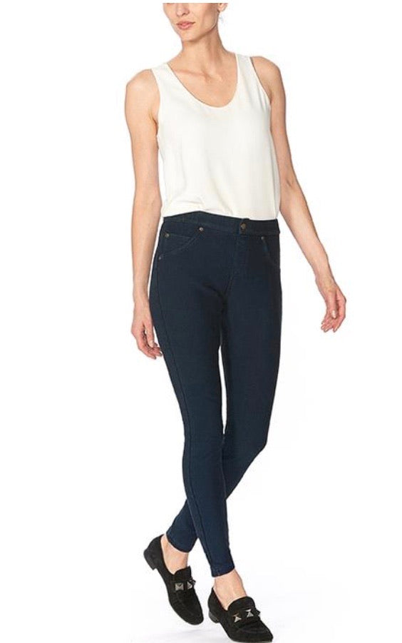 Hue Fleece Lined Blue Denim Leggings